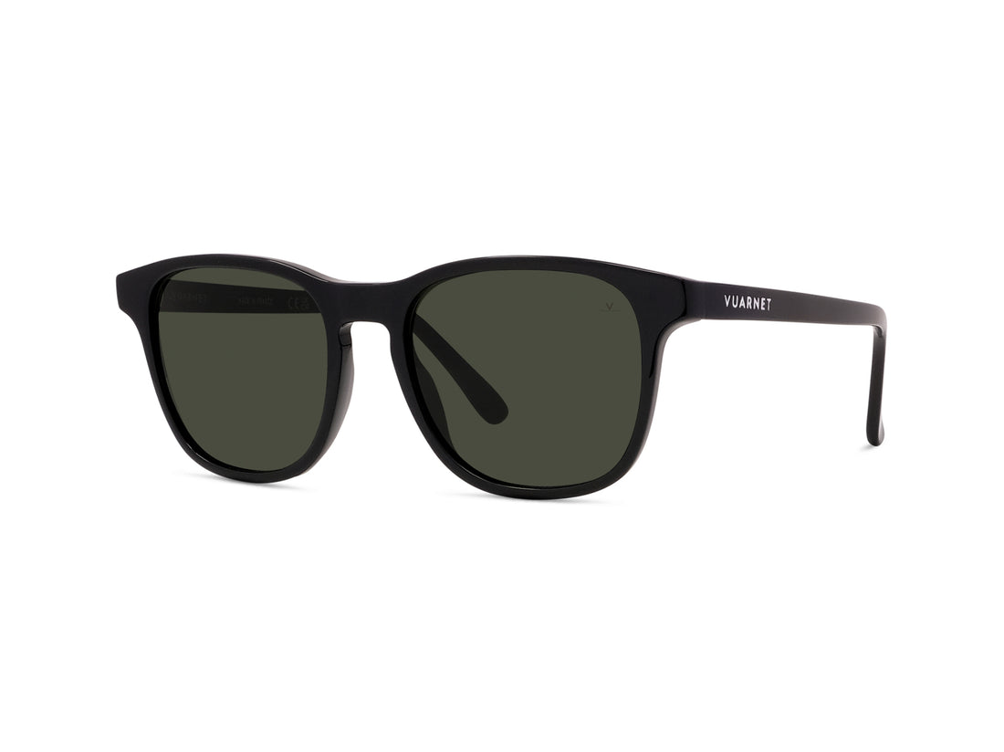 Sunglasses vuarnet belvedere 03 vu40012i 01a black geometric masculino size 54mm - Main view
