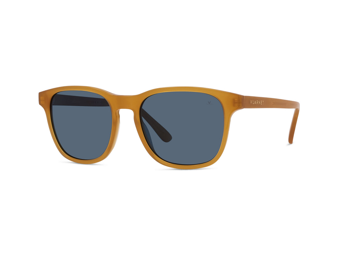Sunglasses vuarnet belvedere 03 vu40012i 45v brown geometric masculino size 54mm - Main view