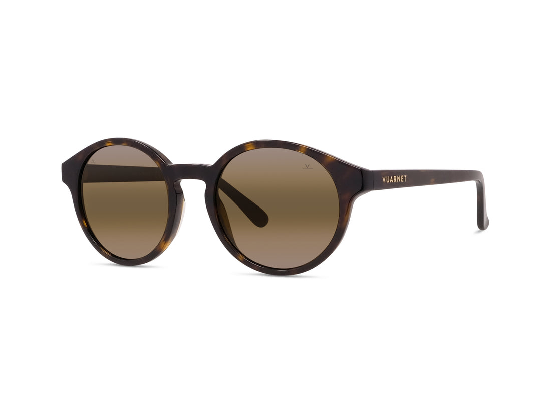 Sunglasses vuarnet belvedere 04 vu40013i 52q havana round unisex size 51mm - Main view
