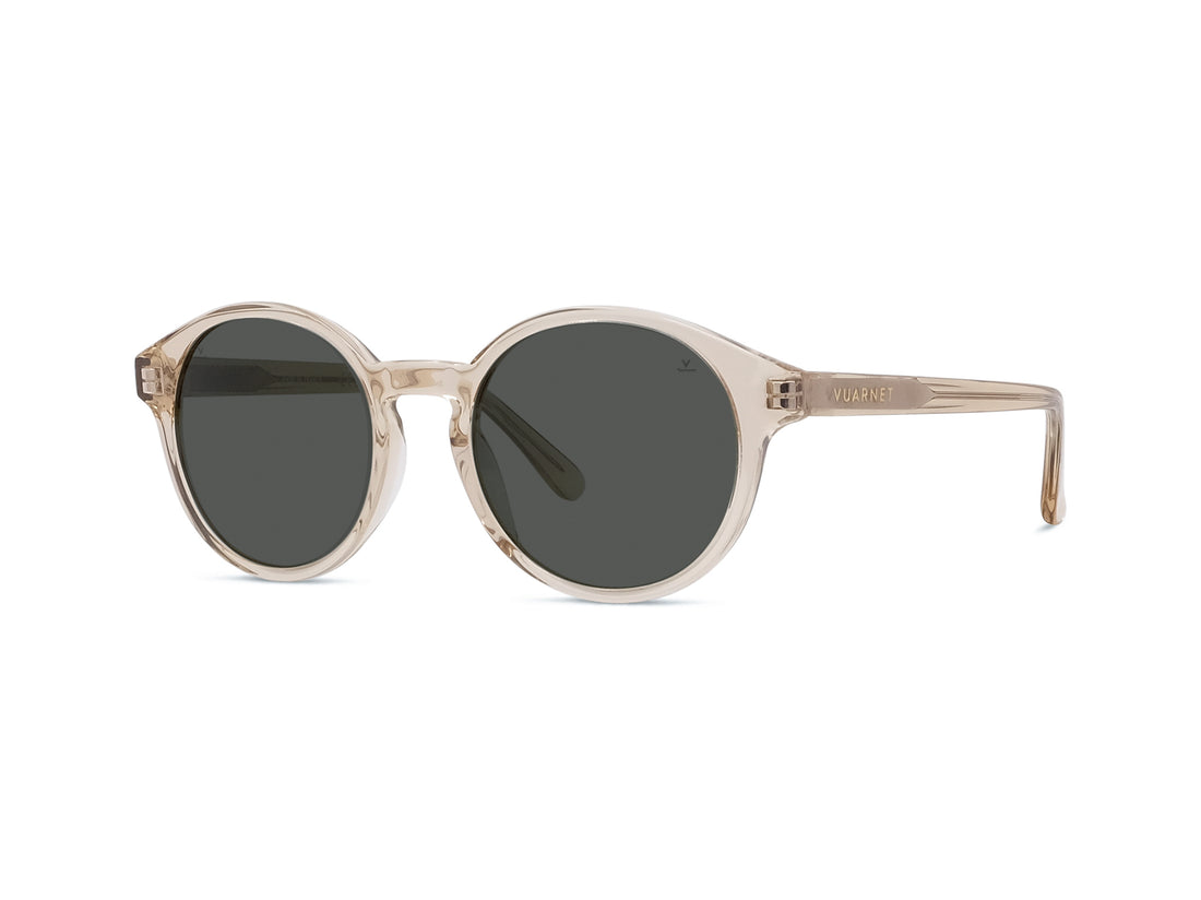 Sunglasses vuarnet belvedere 04 vu40013i 57a beige round unisex size 51mm - Main view