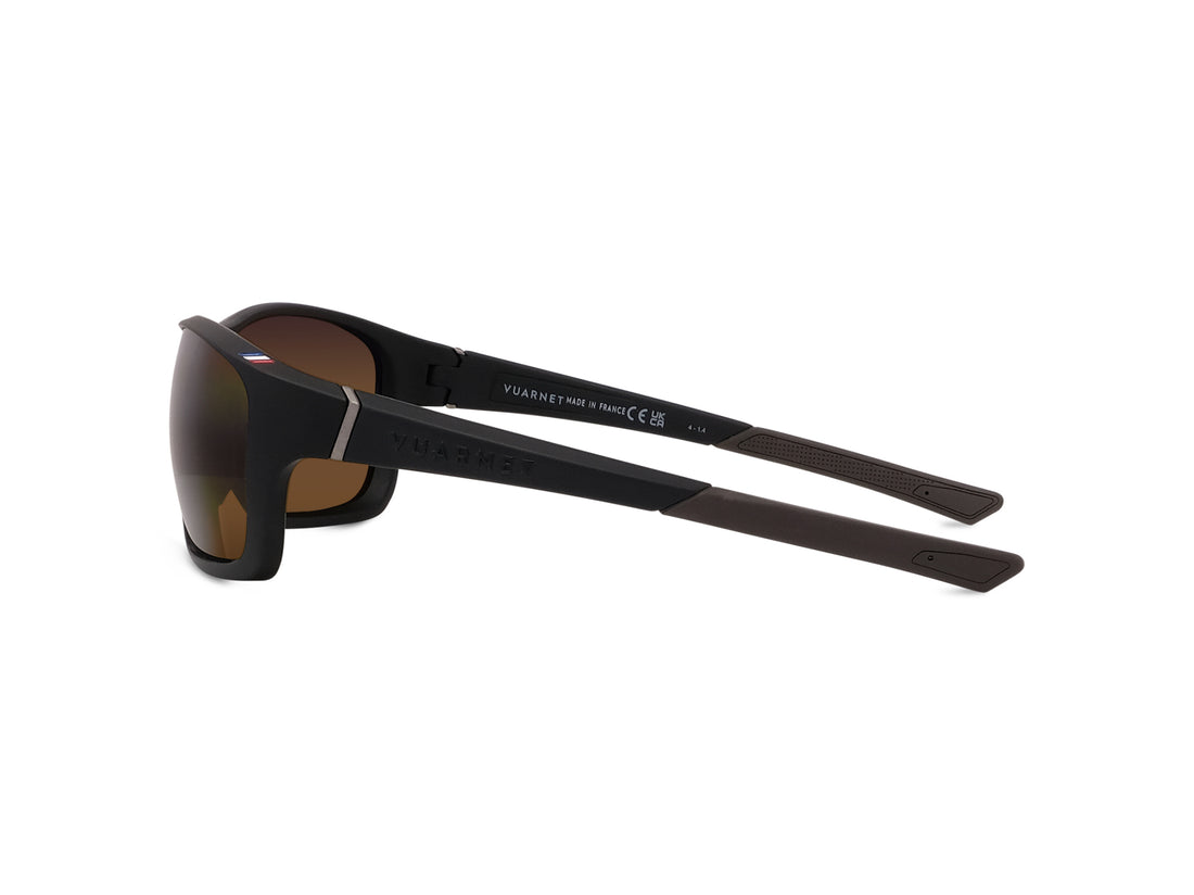 Sunglasses vuarnet racing 02 vu40021u 02g black rectangular masculino size 64mm - Detailed view