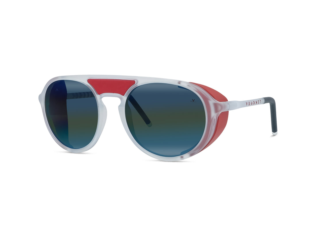 Sunglasses vuarnet ice 01 vu40023u 26w crystal round masculino size 54mm - Main view