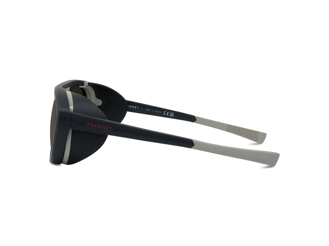 Óculos de sol vuarnet ice 04 vu40052u 02q black round unisex tamanho 53mm - Vista de detalhe