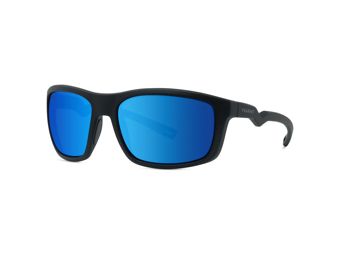 Sunglasses vuarnet racing 08 vu40116u-y 02w black rectangular masculino size 62mm - Main view