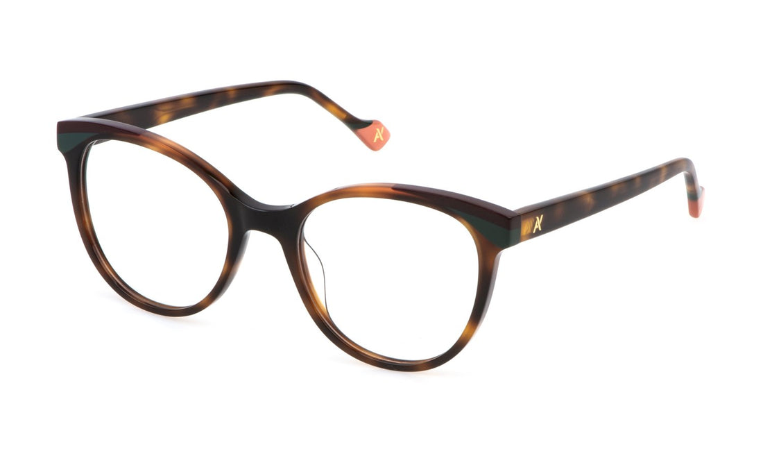 Prescription glasses yalea vya159w 752y havana butterfly femenino size 50mm - Main view