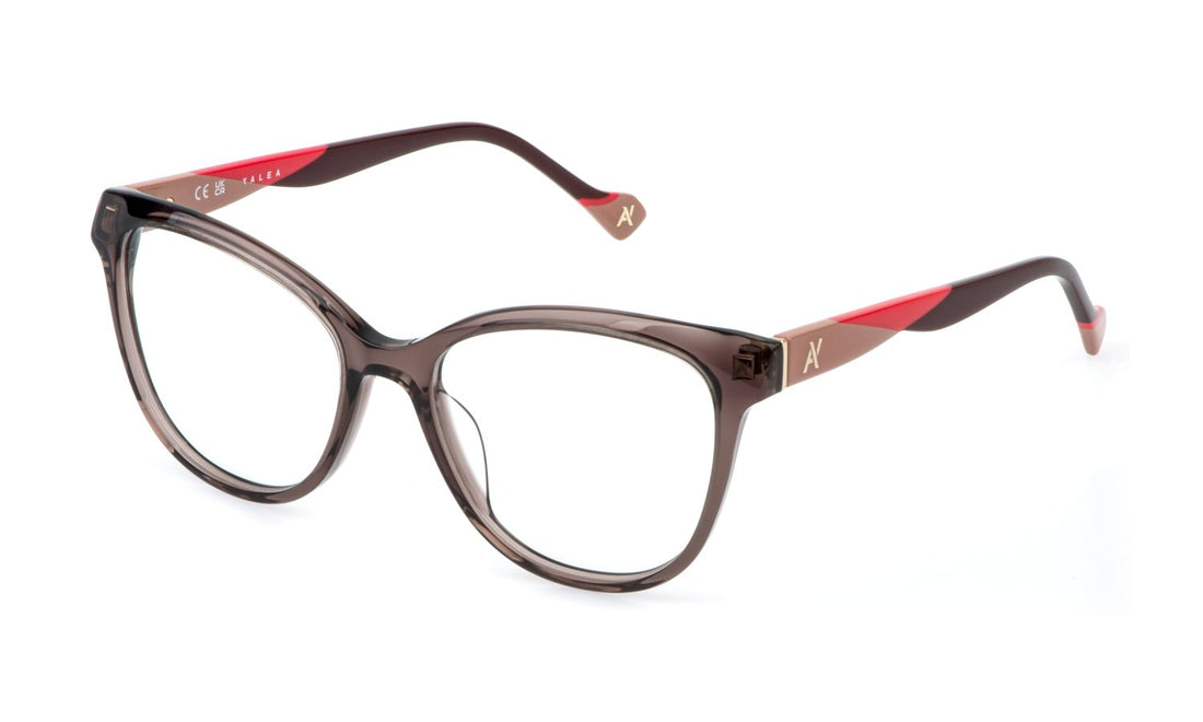 Occhiali da vista yalea vya180 07ay marron butterfly femenino taglia 53mm - Vista principale