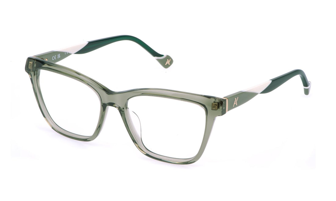 Occhiali da vista yalea vya181 0804 verde square femenino taglia 53mm - Vista principale