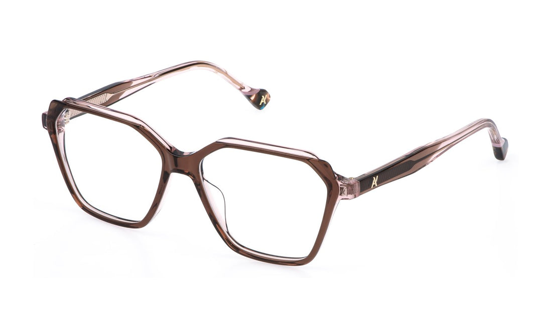 Occhiali da vista yalea vya203 0nkz marron geometric femenino taglia 55mm - Vista principale