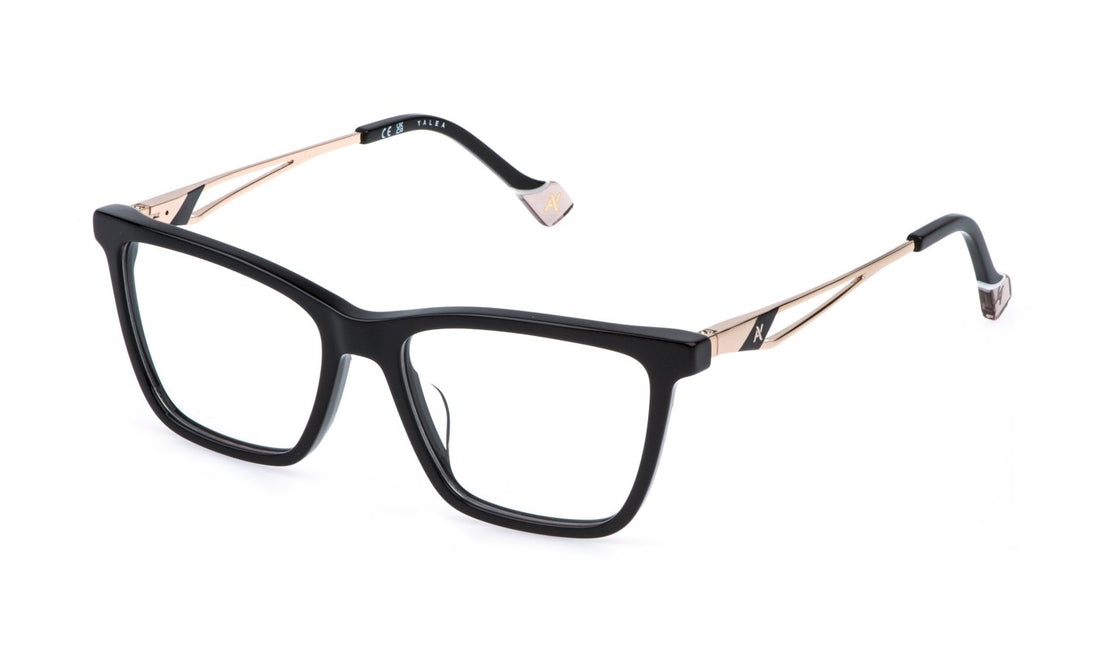 Óculos graduados yalea vya208 0700 negro square femenino tamanho 51mm - Vista principal