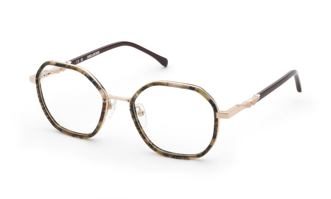 Brillen zadig&voltaire vzv446v 8fcy dorado geometric femenino größe 52mm - Hauptansicht