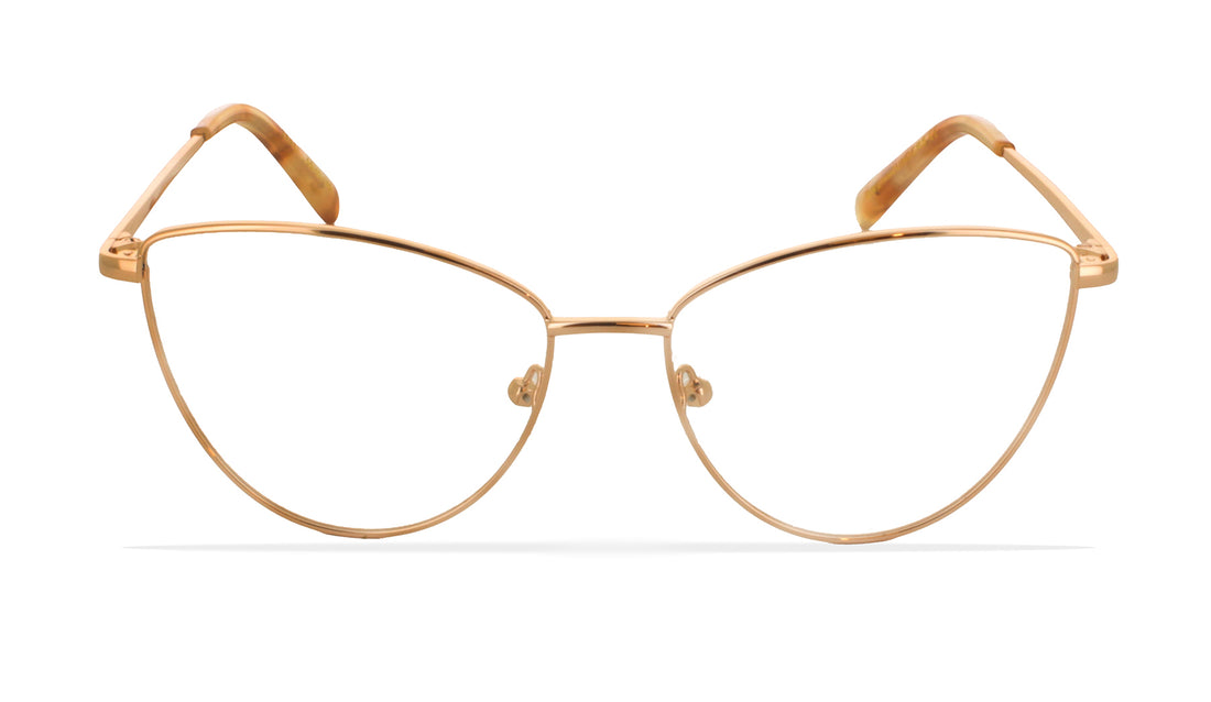 Prescription glasses greyhounders zekei rose gold dorado cat eye femenino size 55mm - Detailed view