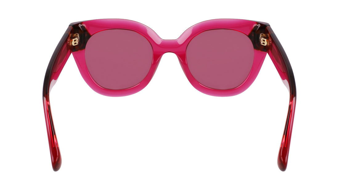 Occhiali da sole longchamp lo750s 654 rosa round femenino taglia 49mm - Vista dettagliata