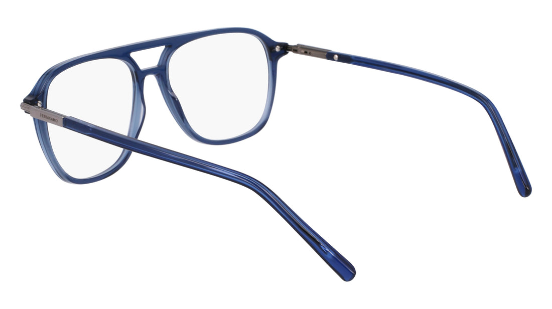 Occhiali da vista ferragamo sf3006 432 azul masculino taglia 56mm - Vista dettagliata