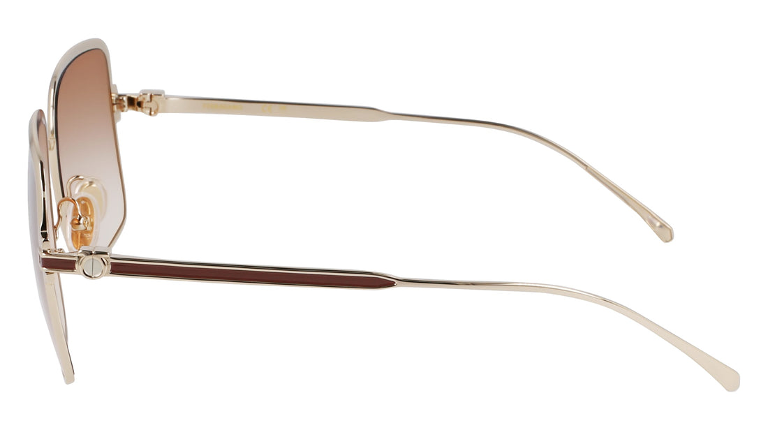 Occhiali da sole ferragamo sf317s 704 dorado square femenino taglia 57mm - Vista dettagliata