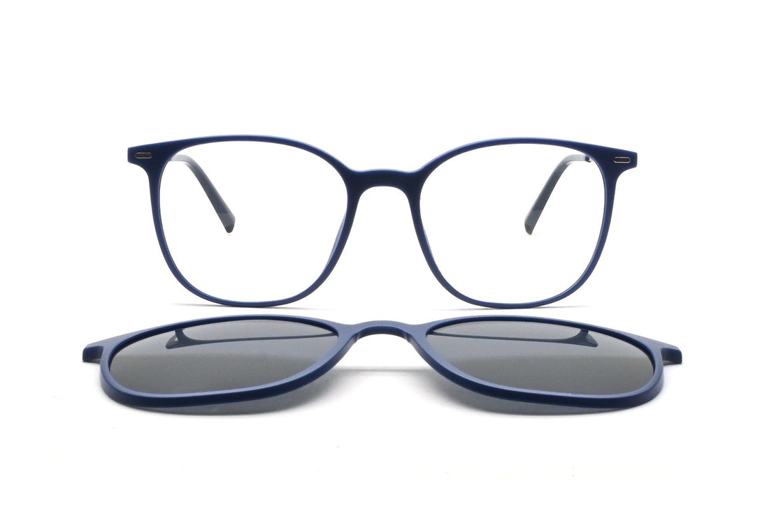 Óculos graduados greyhounders kilda + clip-on c3 blue azul square unisex tamanho 52mm - Vista de detalhe