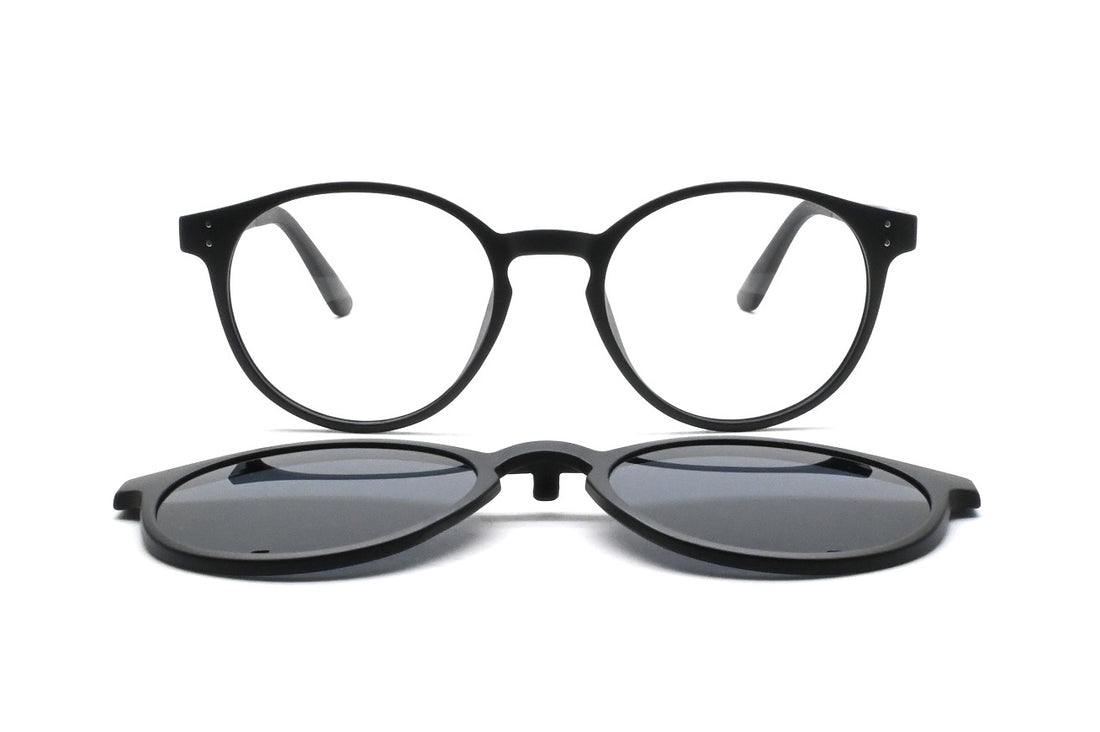 Óculos graduados greyhounders lani + clip-on c1 black negro pantos unisex tamanho 48mm - Vista de detalhe