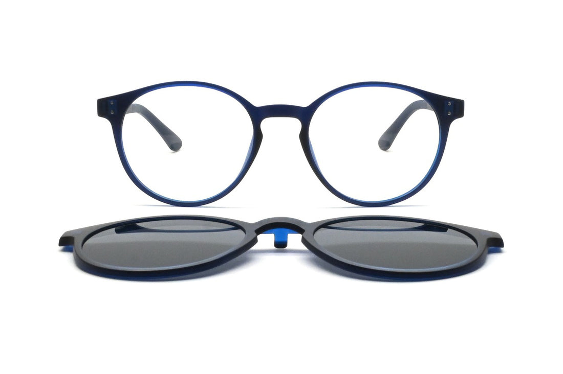 Óculos graduados greyhounders lani + clip-on c5 blue azul pantos unisex tamanho 48mm - Vista de detalhe