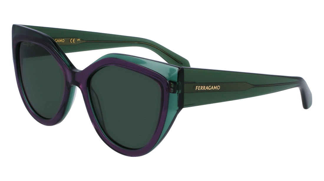 Occhiali da sole ferragamo sf2004s 318 verde cat eye femenino taglia 53mm - Vista principale