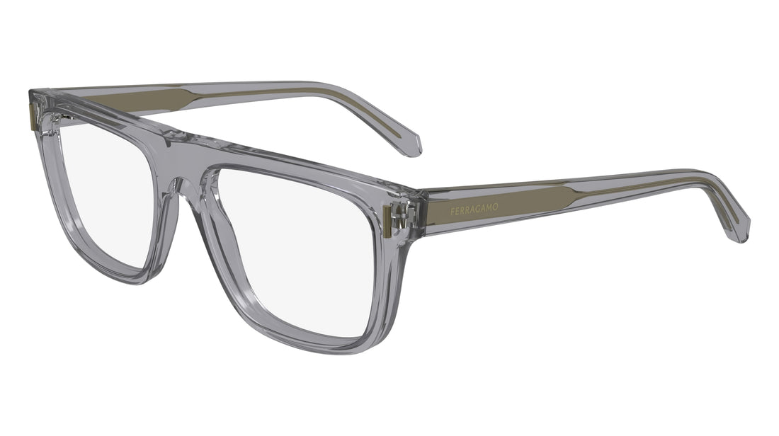Brillen ferragamo sf2997 050 gris navigator masculino maat 55mm - Hoofdaanzicht