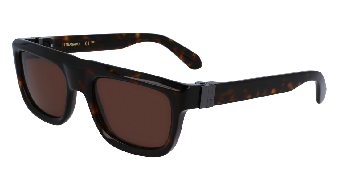 Occhiali da sole ferragamo sf2009s 242 tortoise square masculino taglia 56mm - Vista principale
